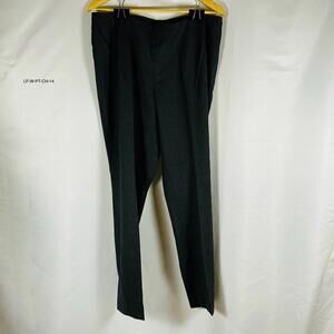 LaFayette 148 Women's Dressy Charcoal Pants Size 14 Wool Flat Front